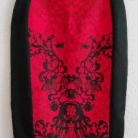 Елегантна пола в черно и червено, снимка 1 - Поли - 37887974