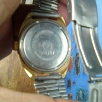 Руски часовник Слава позлатен 10 микрона с датник 26 камъка, снимка 3 - Мъжки - 39185348