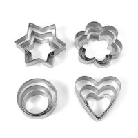 Комплект от 12 части алуминиеви форми за бисквити, снимка 2 - Аксесоари за кухня - 42995107