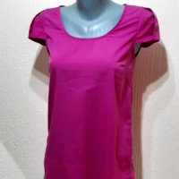 Тениска блузка Zara фуксия лилав, снимка 1 - Тениски - 32303488
