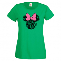 Дамска тениска Minnie Head 6 Подарък,Изненада,Рожден ден,, снимка 3 - Тениски - 36530179
