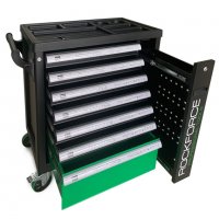 Шкаф с инструменти с 7 чекмеджета – 5 пълни RockForce, снимка 3 - Куфари с инструменти - 39298962
