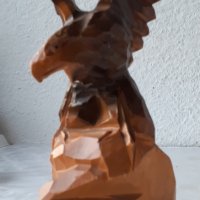 30 см Орел, фигура, птица дърворезба, пластика, статуетка, снимка 15 - Статуетки - 39749258