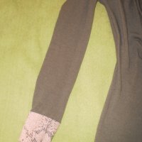 Дамска блуза трико и дантела, размер М, снимка 4 - Блузи с дълъг ръкав и пуловери - 37890730