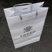Празна бутикова подаръчна торба Creed - бяла 31x21cm торбичка, снимка 1 - Чанти - 34662623