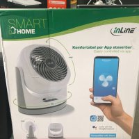 Настолен вентилатор InLine® SmartHome бял/сив, снимка 1 - Вентилатори - 37672008