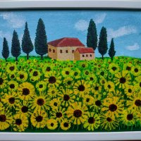"Слънчогледи в Тоскана", снимка 1 - Картини - 37098171