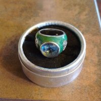 Масивен сребърен пръстен с аквамарин, снимка 11 - Пръстени - 43597275