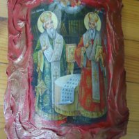 икона на керемида Свети Кирил и Методий, снимка 1 - Декорация за дома - 36964553