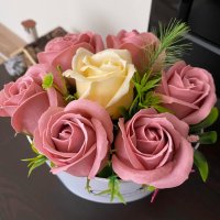 Кашпи със седем сапунени рози , снимка 4 - Други стоки за дома - 39317767