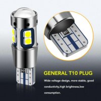 Дневни светлини. Габарити Led Canbus T10 W5W без грешки 12V чип 3030, снимка 5 - Аксесоари и консумативи - 39798686