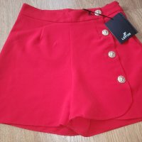 Нов червен пола панталон, снимка 4 - Къси панталони и бермуди - 40708535