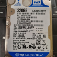 Хард диск WESTERN DIGITAL WD3200BEVT-22A23T0 320GB, снимка 1 - Твърди дискове - 44867589