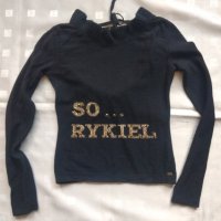 Елегантна черна блуза sonia by sonia rykiel, снимка 1 - Блузи с дълъг ръкав и пуловери - 32523682