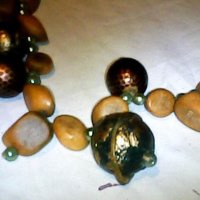 красиво  старо колие оет естествени перли е дерво, снимка 1 - Колиета, медальони, синджири - 38208355