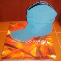 Изчистен и много актуален модел дамски боти, решен в син цвят, снимка 5 - Дамски ежедневни обувки - 28454487