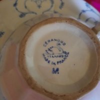 Чашка+чинийка-за чай-"CERANORD"-FRANCE-200мл.-3бр. Внос от Белгия., снимка 9 - Чаши - 35297892