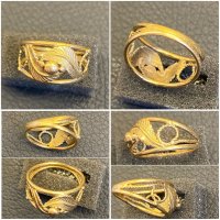 Златни пръстени ланче кръст обеци gold 14k 585 zlatni zlato zlatno , снимка 11 - Пръстени - 35203357