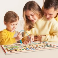 Нов Монтесори Дървен Лабиринт - Идеален Подарък за Деца 3+, снимка 7 - Образователни игри - 43760939