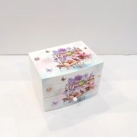 Музикална кутия за бижута "Цветя" /94848/, снимка 3 - Подаръци за жени - 43313634
