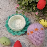 Великденски подаръци. Плетена играчка. Яйце на стойка., снимка 6 - Романтични подаръци - 32390659