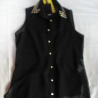 Блуза тип Риза прозрачна, снимка 1 - Ризи - 27989921