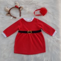 Детска Коледна рокля H&M 9-12 , снимка 9 - Бебешки рокли - 42950882