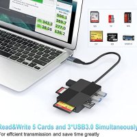 Нов USB C хъб четец на карти адаптер с 3 USB3.0 за компютър лаптоп, снимка 4 - Друга електроника - 40673361