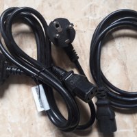 Захранващи кабели за компютър EU и UK, снимка 1 - Кабели и адаптери - 22816686