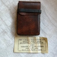 Стара кожена табакера, снимка 1 - Други ценни предмети - 43805607