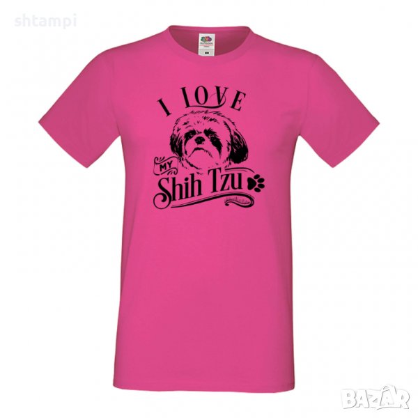 Мъжка тениска I Love My Shih Tzu Dog,Куче,животно,подарък,изненада, снимка 1