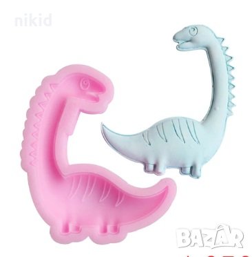 Динозавър дълга шия силиконов молд форма за украса декор торта фондан шоколад, снимка 1