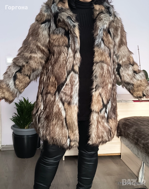 Голямо Палто с косъм, снимка 1
