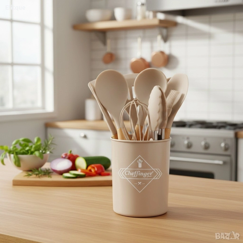 Комплект 12 части кухненски прибори със стойка Cheffinger , снимка 1