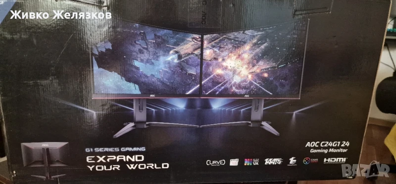 Геймърски монитор AOC C24G1 24" – Отлично Състояние!, снимка 1