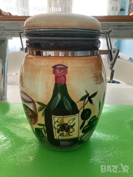 Голям керамичен буркан за съхранение, снимка 1