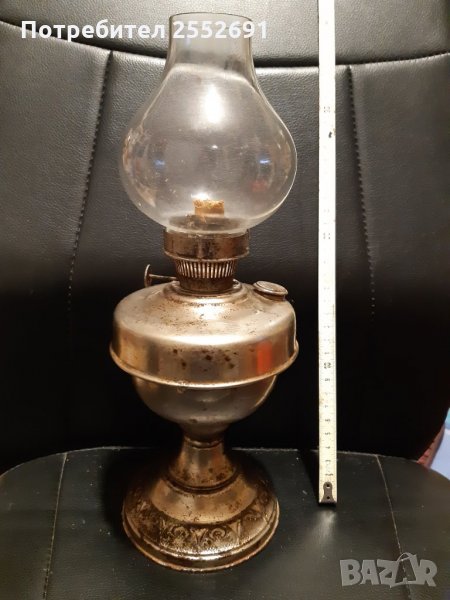 Старинна газена лампа , снимка 1