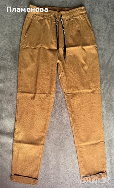 Дамски кафяв клин-панталон - one size , снимка 1