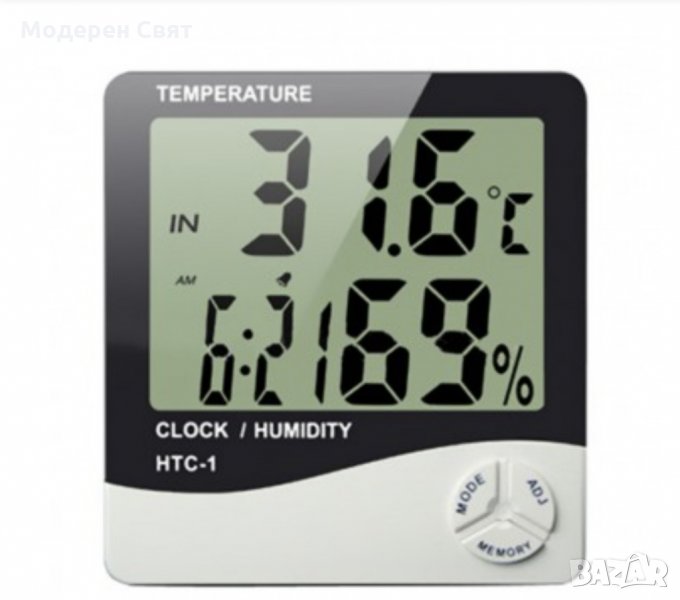 Часовник с влагомер и термометър , снимка 1