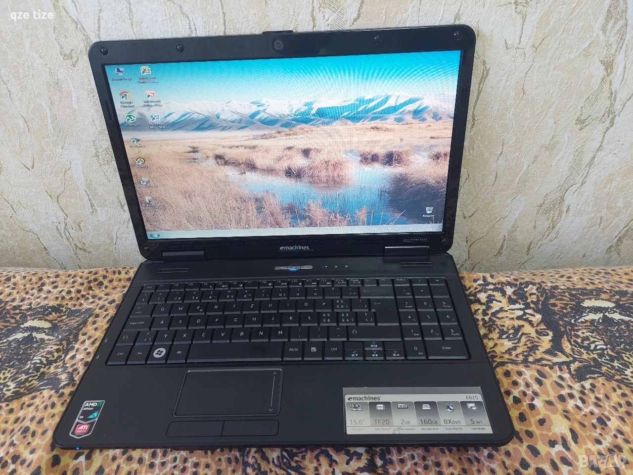 лаптоп emachines E 625, снимка 1