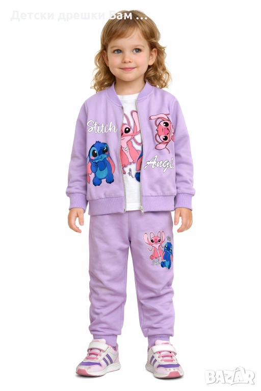 Памучен комплект Stitch & Angel, снимка 1