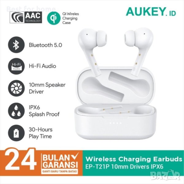 Висококачествени слушалки Aukey EP-T21 Move Compact True Wireless Earbuds, снимка 1
