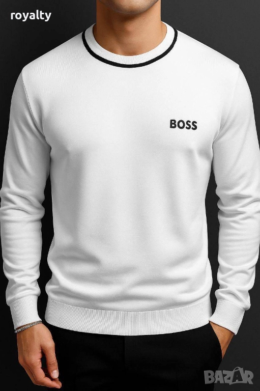 Hugo Boss Много Фино Плетиво Мъжка Блуза Два Цвята , снимка 1