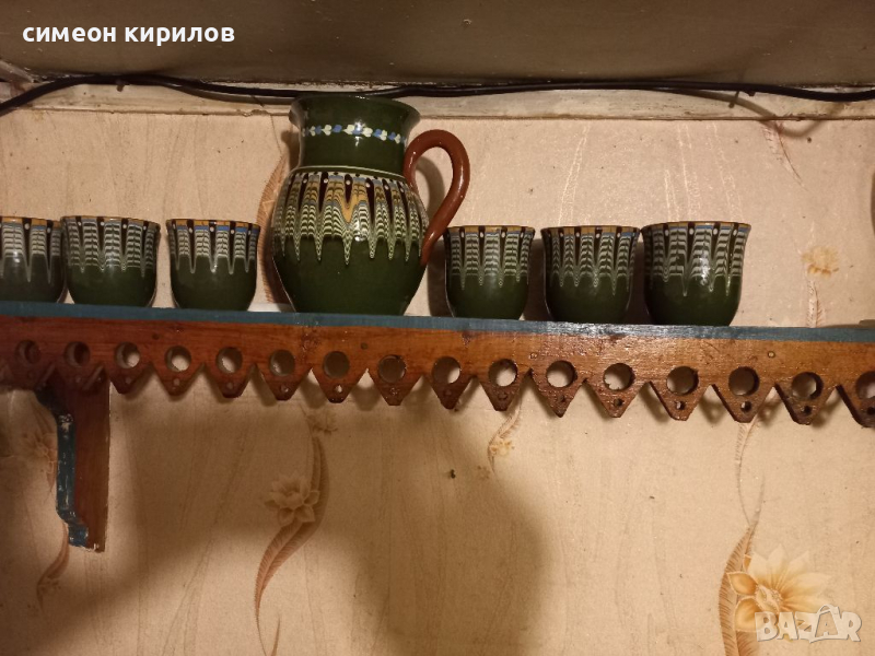 Продавам керамична кана и чаши., снимка 1