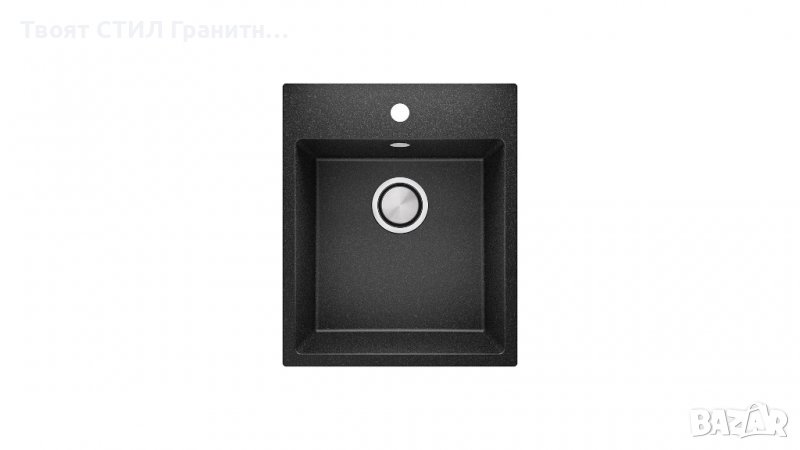 Кухненска Мивка от гранит модел РИГА XXL 430 x 500 mm - графит, снимка 1