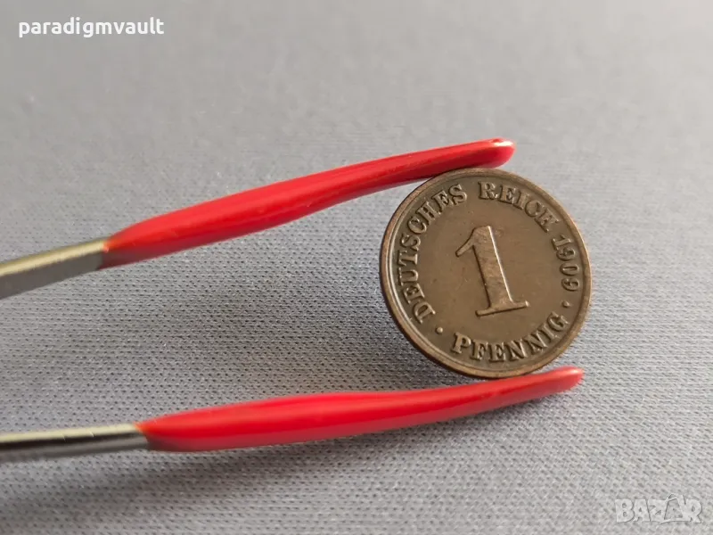 Райх монета - Германия - 1 пфениг | 1909г.; серия А, снимка 1