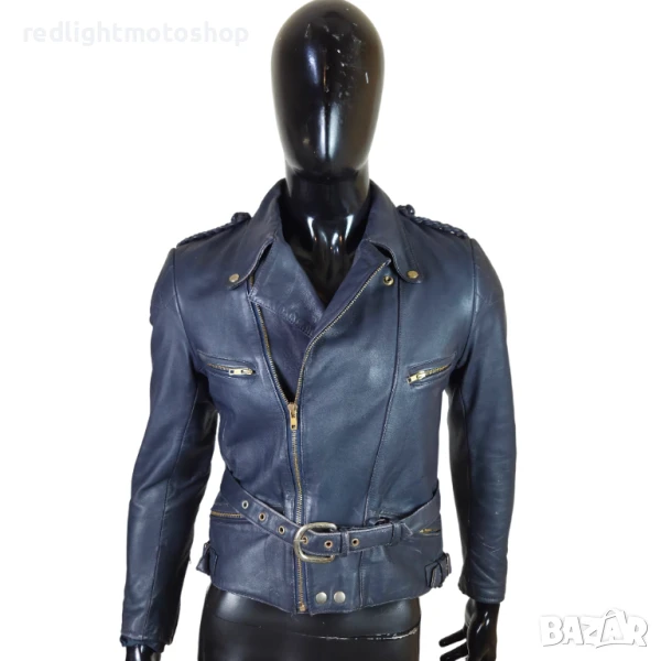 📌 5284 Мъжко кожено яке | Рокерия | Размер S | 80 лв., снимка 1