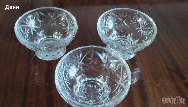 Стъклени купички 3бр по 3 лв за брой., снимка 1