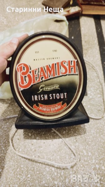 Ретро Винтидж Стара светеща рекламна  табела реклама бира бирена бирени , снимка 1