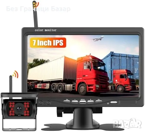 Нова Камера за Камион Кемпер Ван 7" 1080P Безжична Паркинг Система, снимка 1